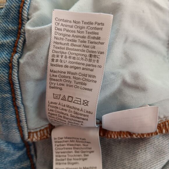 MADEWELL Perfect Vintage Jeans Women’s P SZ 30P Distressed Raw Hem Light Wash - Picture 10 of 14